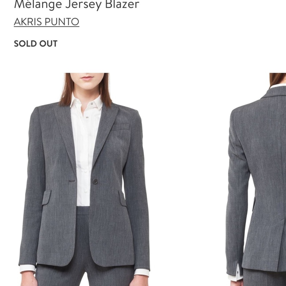 Akris BNWT blazer. Grey. Size 10.